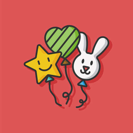 party toy balloon iconのイラスト素材