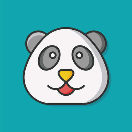 animal zoo panda iconのイラスト素材