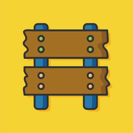 garden wood fence iconのイラスト素材