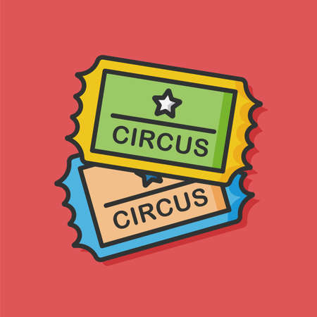 circus vip ticket iconのイラスト素材