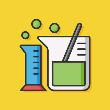 Experiment Beaker vector iconのイラスト素材