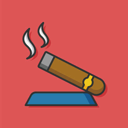 cigar tobacco smoke iconのイラスト素材