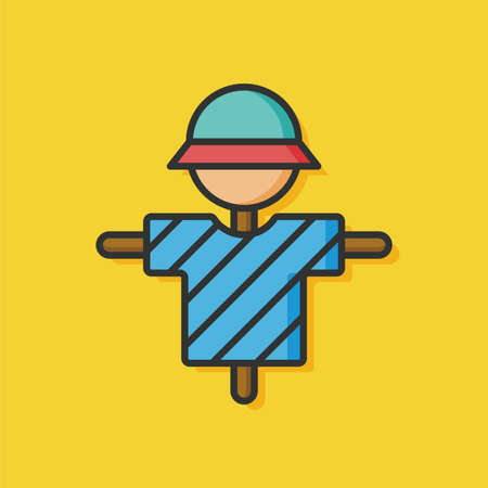 farming scarecrow man iconのイラスト素材