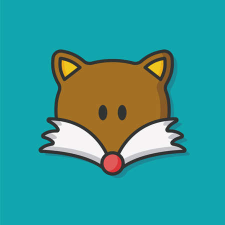 animal zoo fox iconのイラスト素材