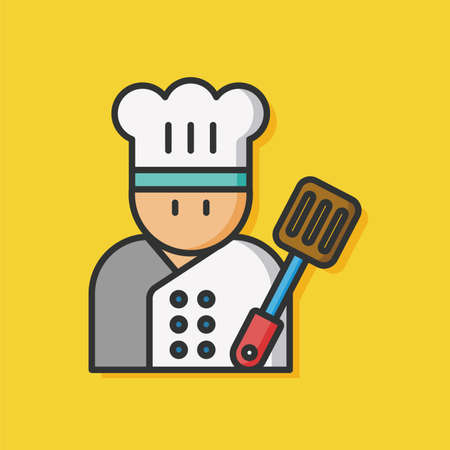 occupation character chef iconのイラスト素材