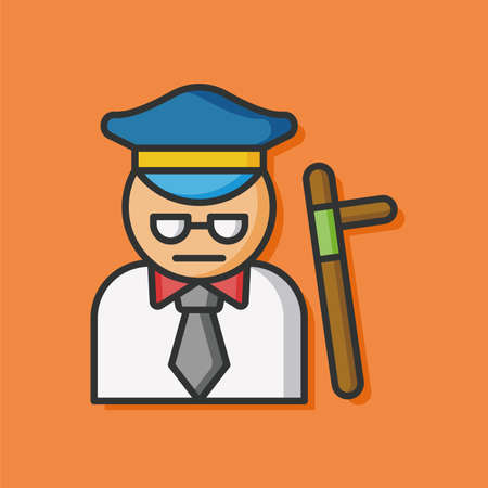 policeman security vector iconのイラスト素材