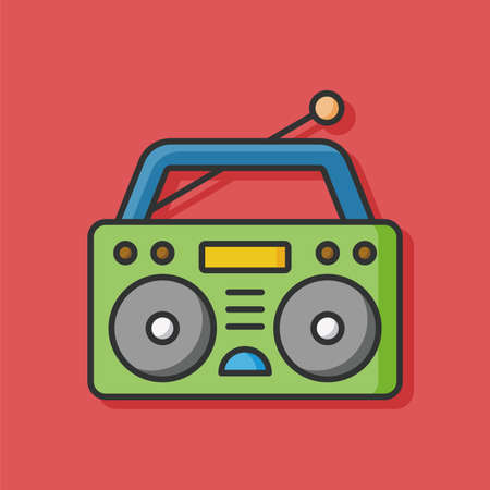 radio stereo equipment iconのイラスト素材