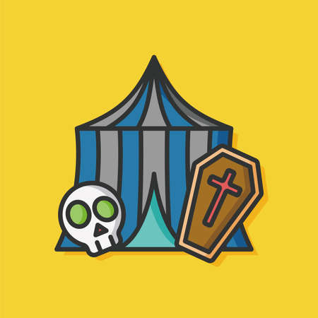 circus tent amusement iconのイラスト素材