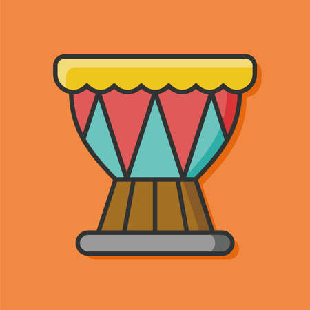 music instrument drum iconのイラスト素材