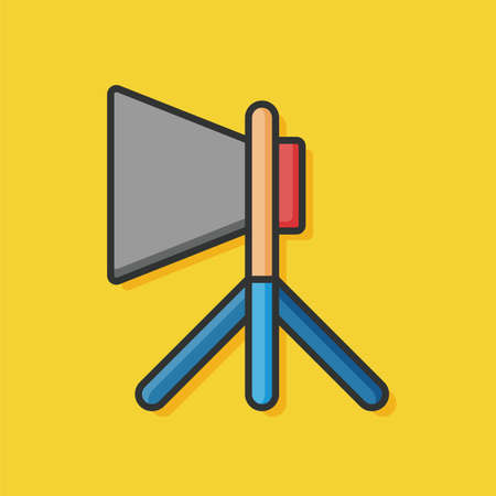 cinema light stand iconのイラスト素材