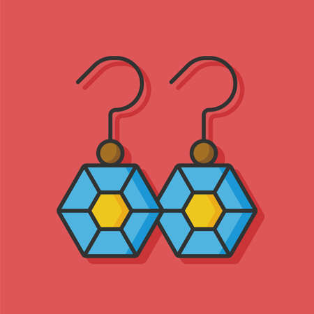 accessory earring jewelry iconのイラスト素材