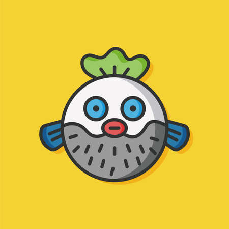 sea animal fish iconのイラスト素材