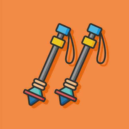 camp crutch vector iconのイラスト素材