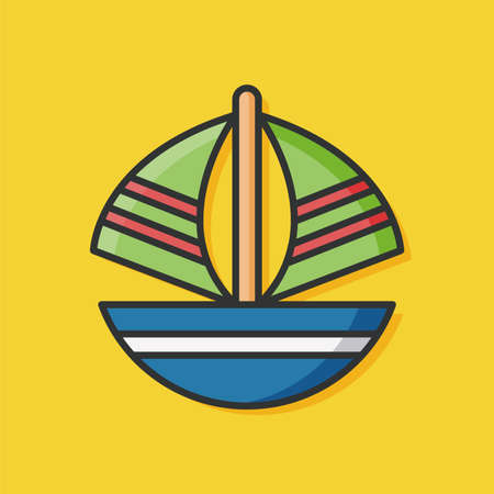 boat transportation vector iconのイラスト素材