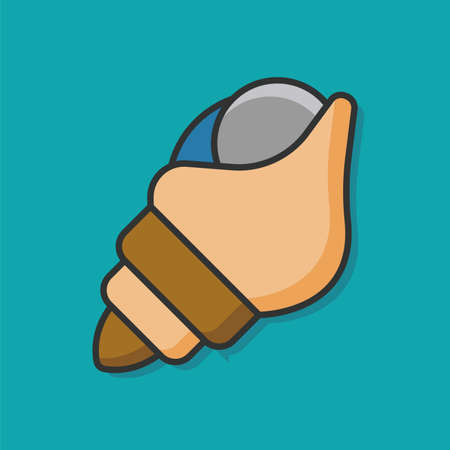 sea animal shell iconのイラスト素材