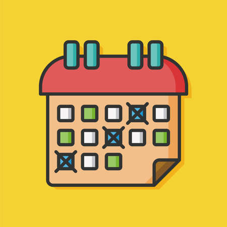 stationery vector calendar iconのイラスト素材