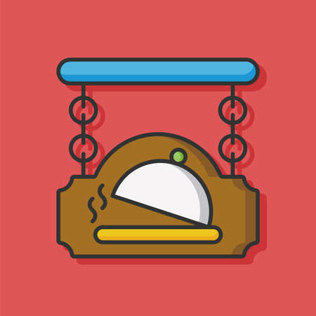 restaurant sign vector iconのイラスト素材