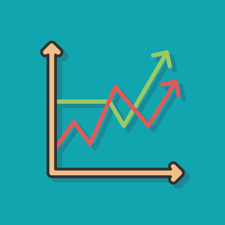business graph chart iconのイラスト素材