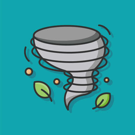 tornado wind vector iconのイラスト素材