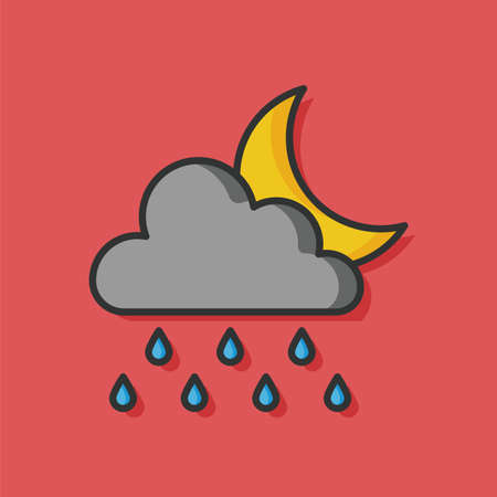 weather raining cloud vector iconのイラスト素材