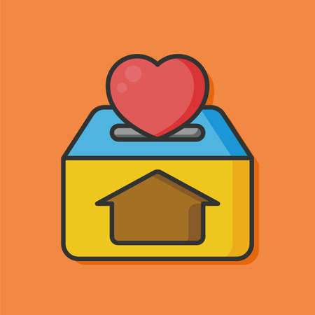 Donate love vector iconのイラスト素材