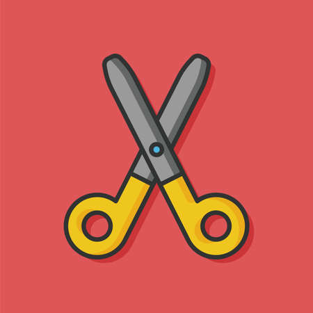 stationery scissors vector iconのイラスト素材