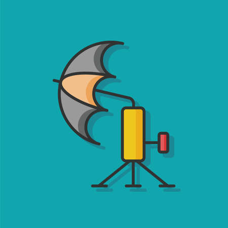 camera light stand iconのイラスト素材