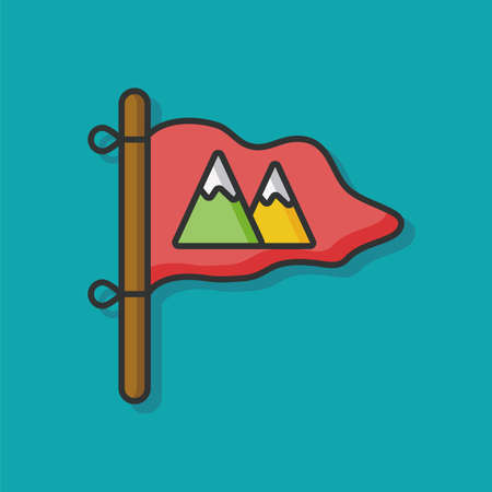 camp flag vector iconのイラスト素材