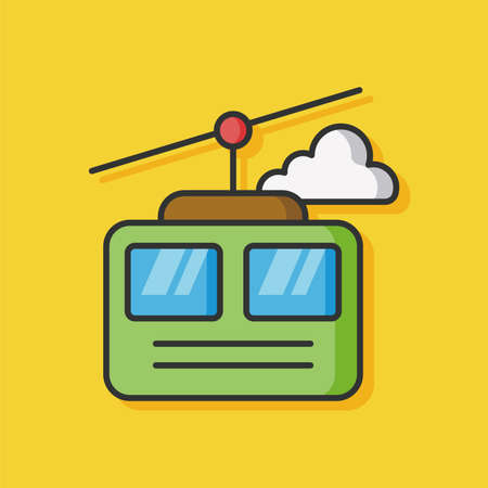 cable car vector iconのイラスト素材