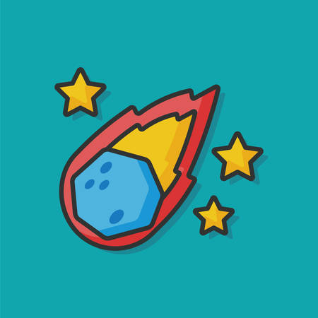 Space meteoric stone iconのイラスト素材