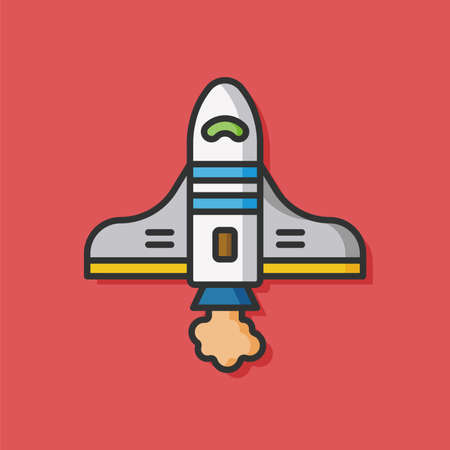 Spaceship rocket vector iconのイラスト素材