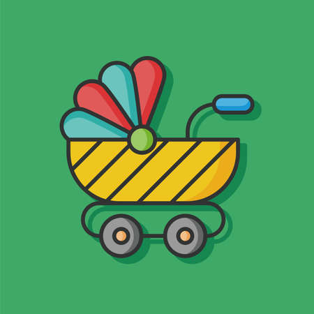 baby carriage vector iconのイラスト素材