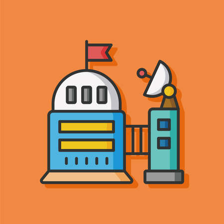 Space machine robot vector iconのイラスト素材