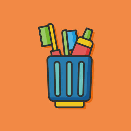 tooth brush and toothpaste iconのイラスト素材