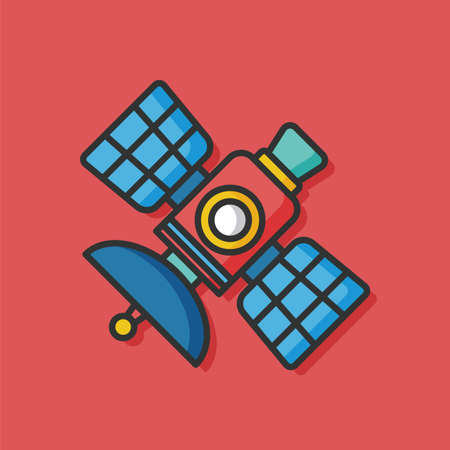 Space Satellite vector iconのイラスト素材