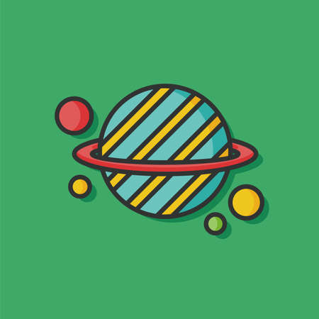 Space planet vector iconのイラスト素材