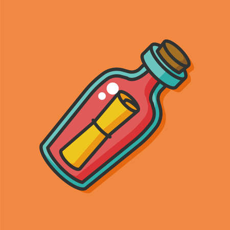 Message in a Bottle iconのイラスト素材