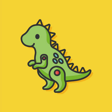 toy doll dinasour iconのイラスト素材