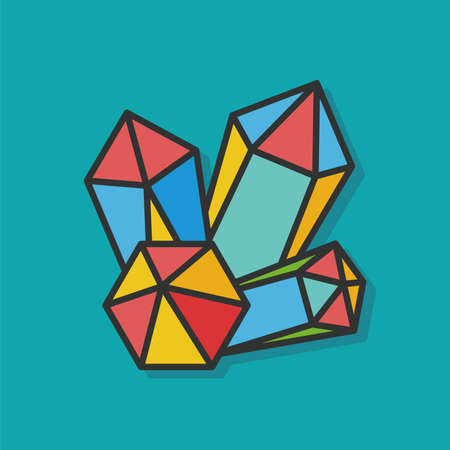 crystal diamond vector iconのイラスト素材