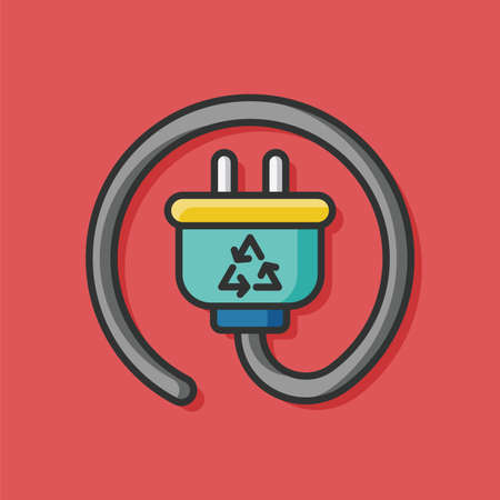 saving energy plug vector iconのイラスト素材