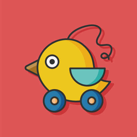 toy bird vector iconのイラスト素材