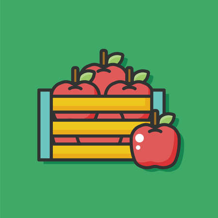 vegetable fruit vector iconのイラスト素材