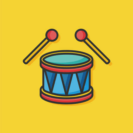 Bass drums vector iconのイラスト素材