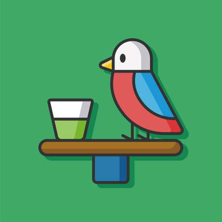 pet bird vector iconのイラスト素材