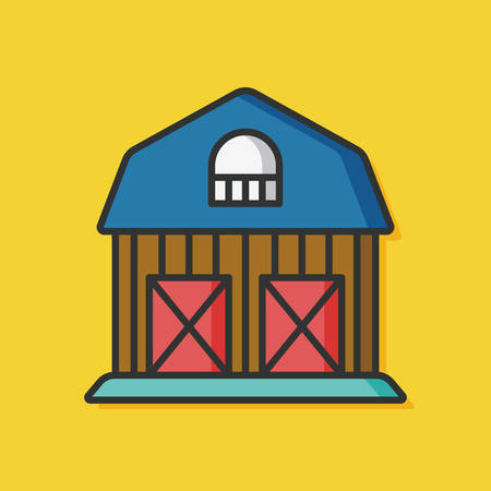 warehouse barn vetor iconのイラスト素材