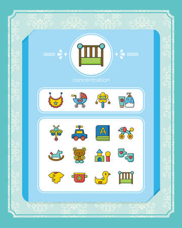 icon set babyのイラスト素材