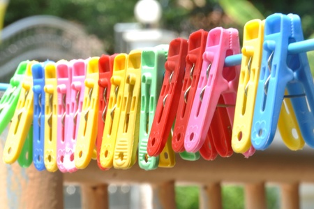 colourful of clothes peg 