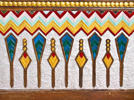 The carved wood doors Thai Style