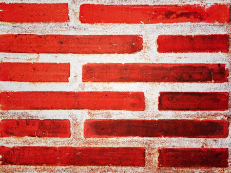 Red brick wall texture at Chiangmai Universityの写真素材