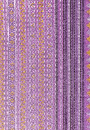 colorful weave patterns on cotton fabrics on the marketの写真素材